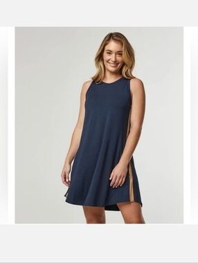 Shebird the tunic dress Navy Blue Built-in Bra trapeze Pockets Size 3
